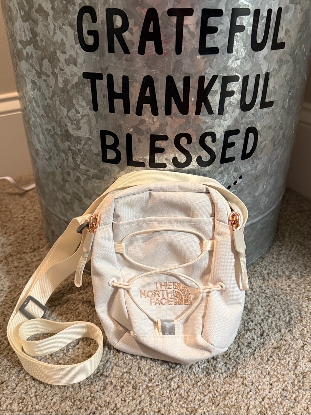 The North Face Jester Crossbody Mini Bag Gardenia White/Burnt Coral Metallic